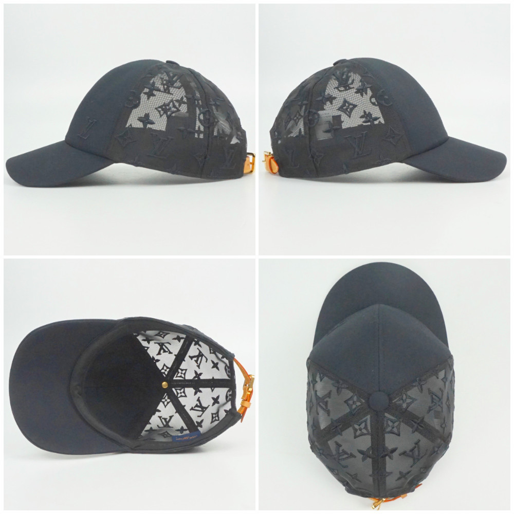 Louis Vuitton Monogram Mesh Baseball Cap Black - image 4